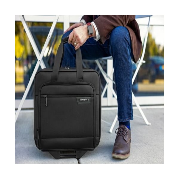 Samsonite Business Case, Wheeled, f/15.6in Laptops, Polyester, BK SML1412781041 - main